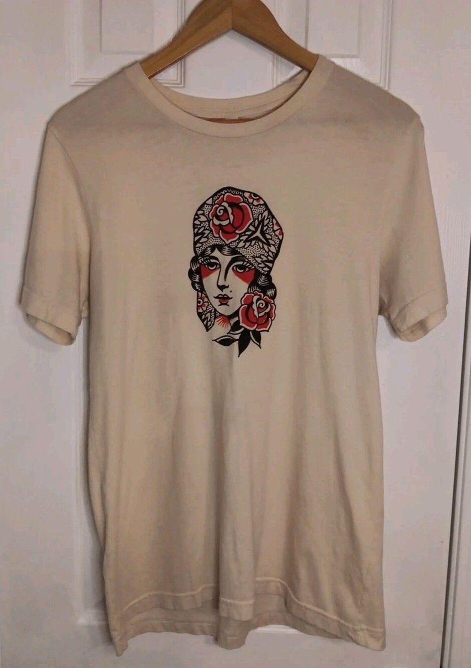Womens Bella Canvas Traditional Lady Print T-shirt Short Sleeve M